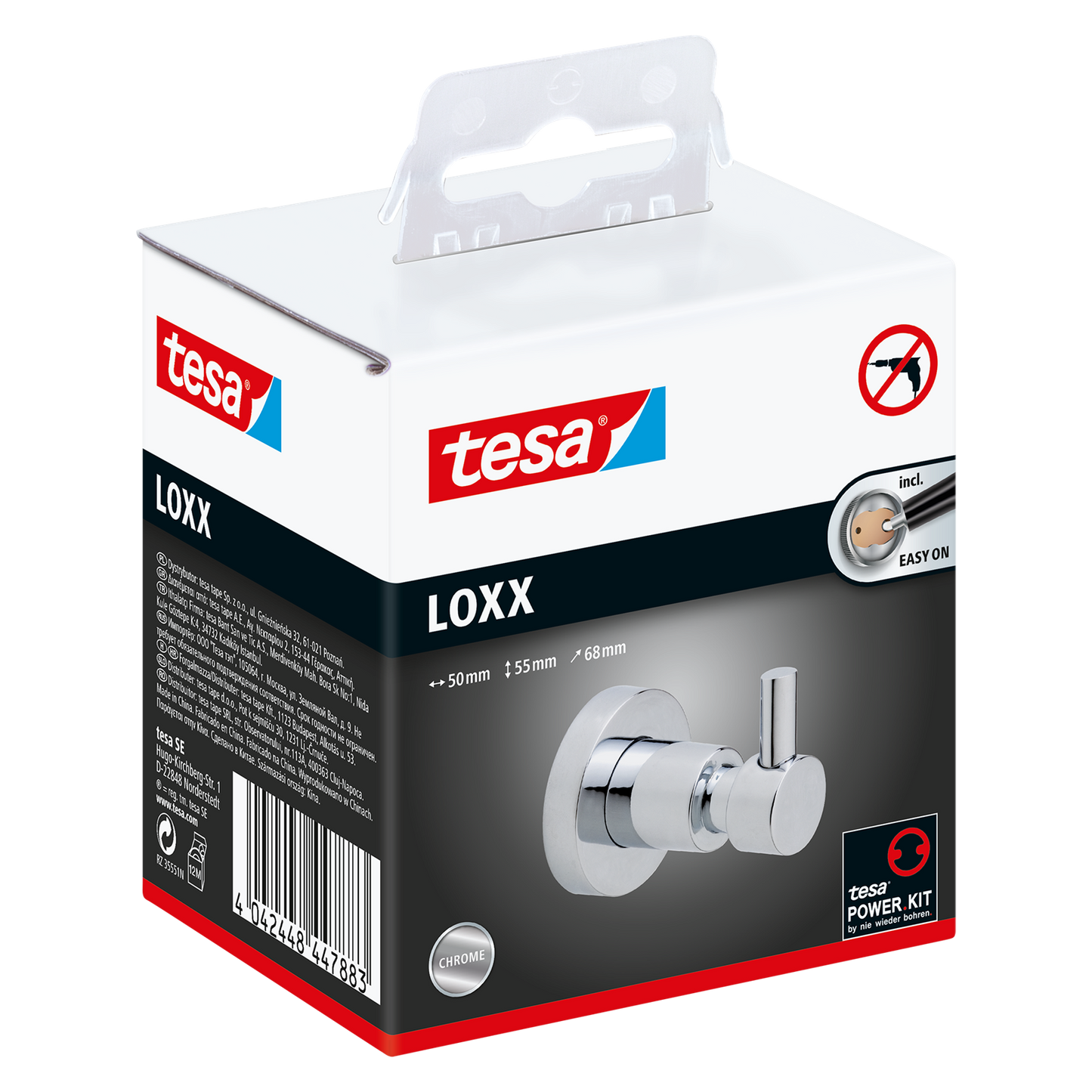 Tesa Loxx Bathrobe Hook - 50 x 68 x 55mm