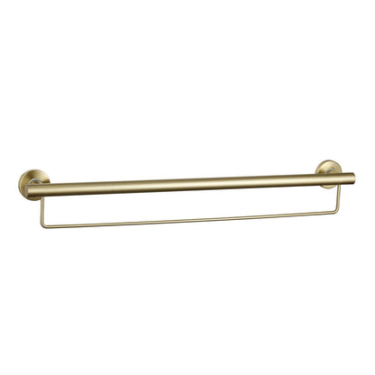 Evekare Towel Rail with Grab Rail - 900mm - Brushed Brass