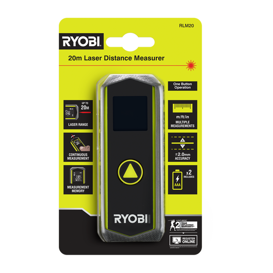Ryobi Laser Distance Measurer - 20m