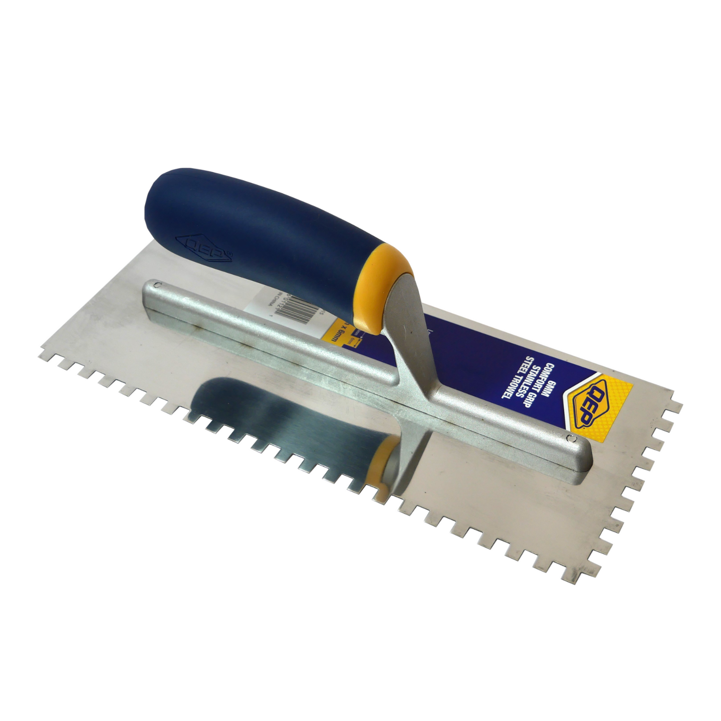 Qep Square Notch Trowel - 6mm - Stainless Steel - 280 x 115mm