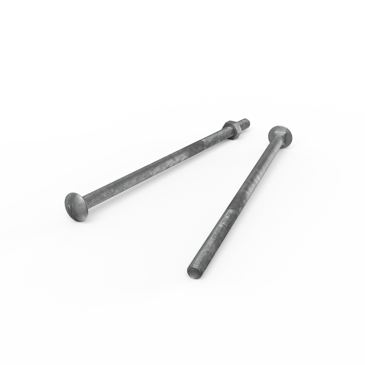 Zenith Hot Dip Galvanised Cup Head Bolts & Nuts - M10 x 240mm