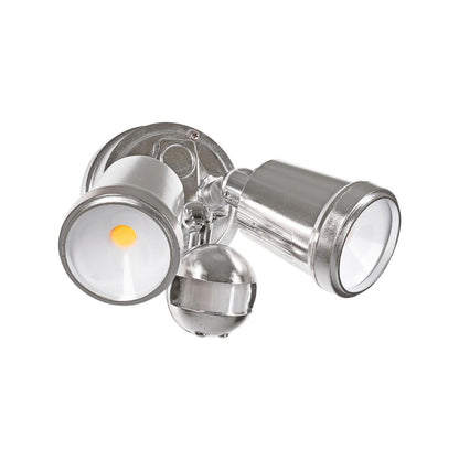 Brilliant Nickel Raptor III Twin Security Light - 20W