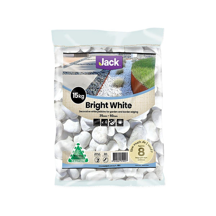 Jack 35 to 50mm Bright White Decorative Pebble
