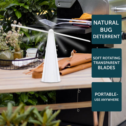 Brilliant White No Fly Zone Fly Repellent Fan - 92 x 242mm - 2 Pack