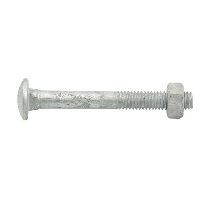 Zenith M6 x 50mm - Hot Dip Galvanised Cup Head Bolts & Nuts - 25 Pack