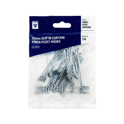 Windoware Slip in Curtain Hook - 25mm - 14 Pack