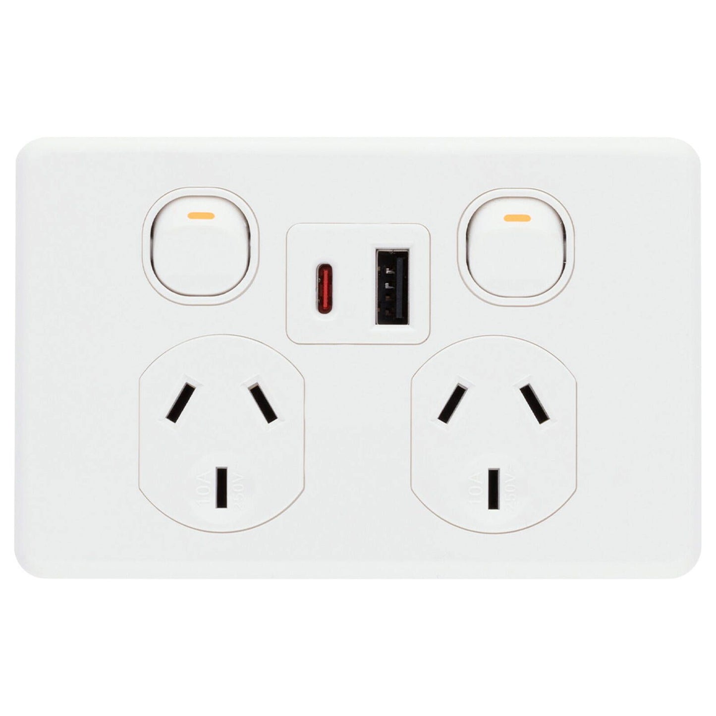 Deta x6 Double Power Point with USB A+C PD30W - 50 x 74 x 115mm