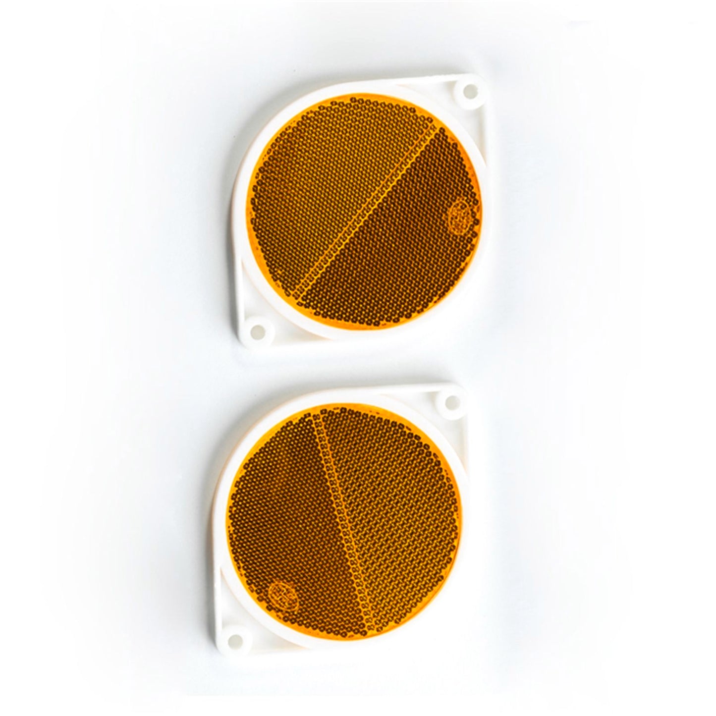 Sandleford Round Amber Reflector - 80mm - 2 Pack