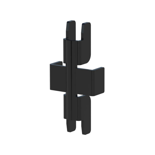 Flexi Storage Home Solutions Black Double Slot Wall Strip Joiner - 2 Pack
