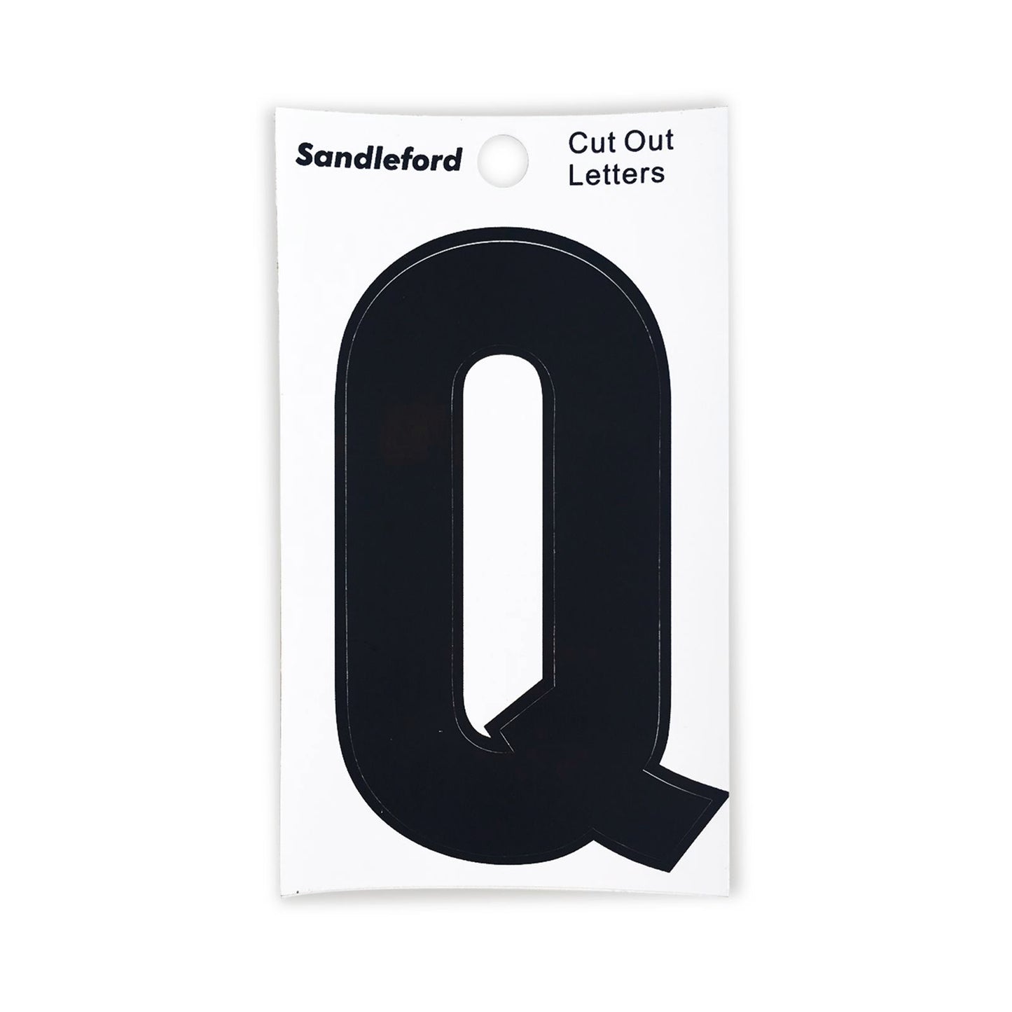 Sandleford Black Cut Out Self Adhesive House Letter Q - 85mm