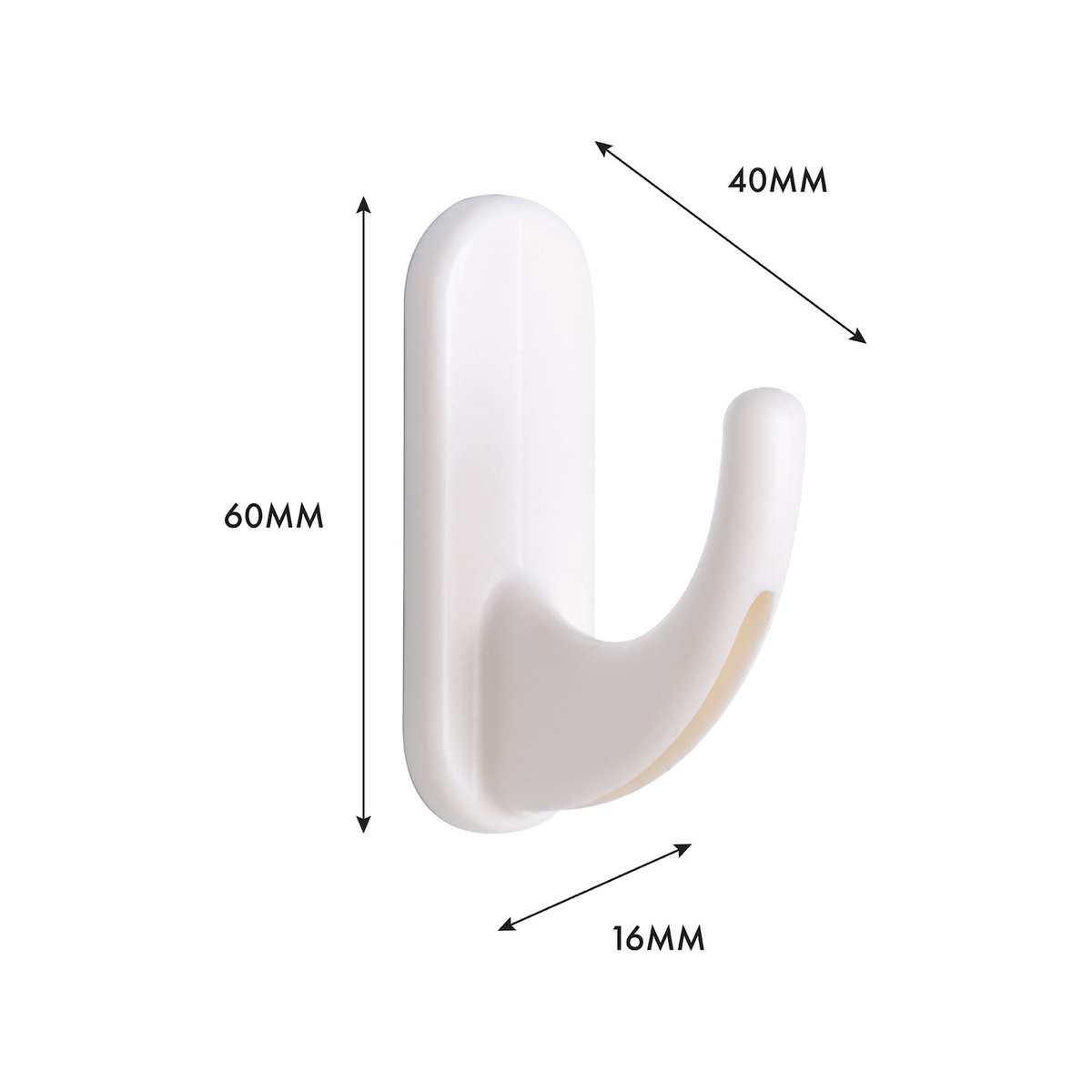 Flexi Storage Home Solutions White Small Pegboard Hook 4 Pack Plastic