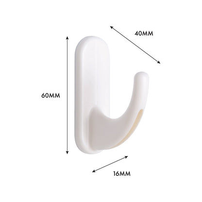Flexi Storage Home Solutions White Small Pegboard Hook 4 Pack Plastic