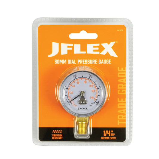 Jflex 50mm Dial Pressure Gauge