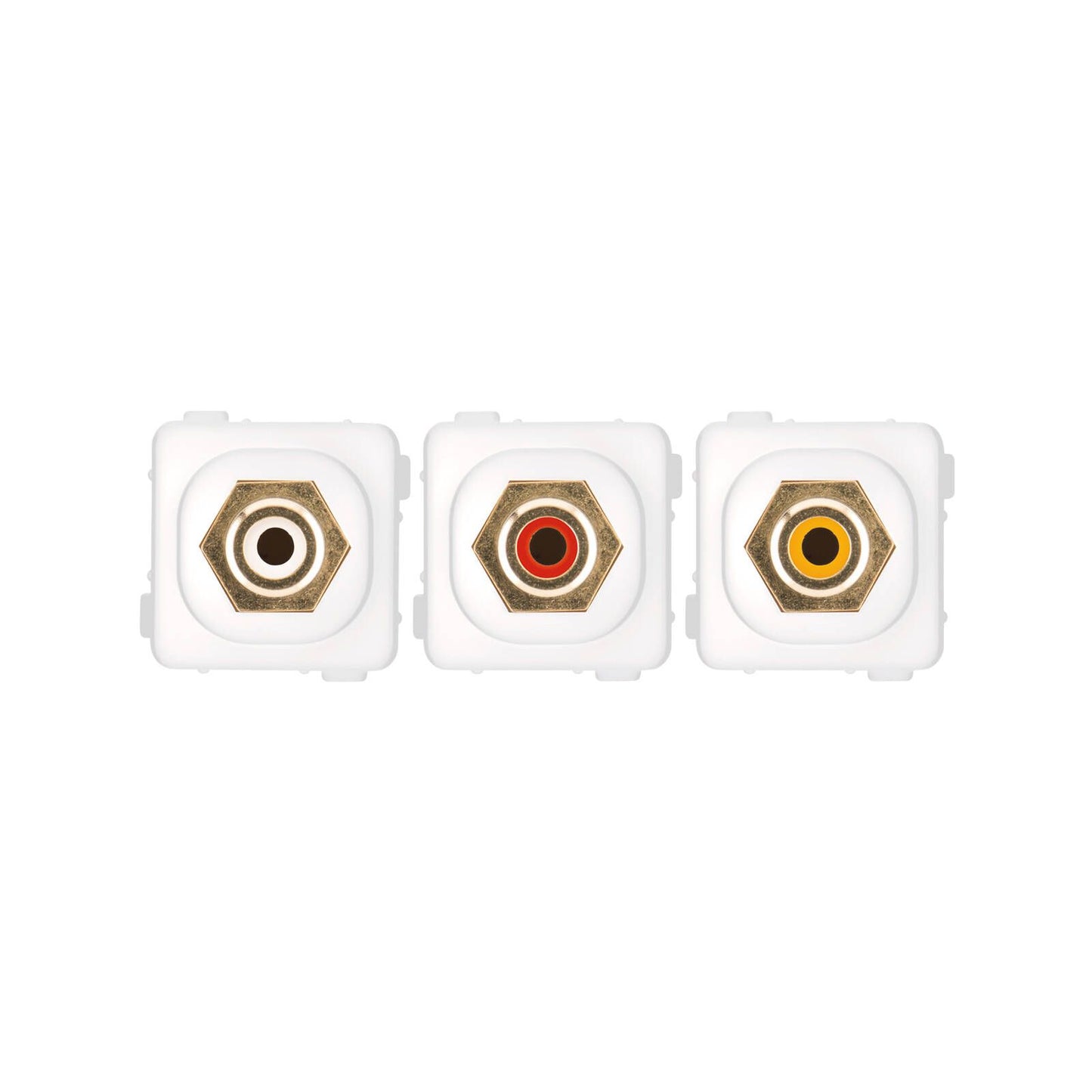 Deta RCA Wallplate Inserts - 3 Pack