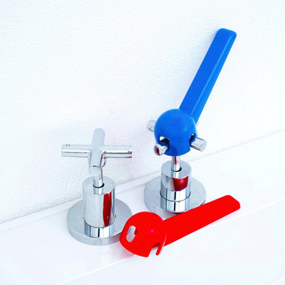Evekare Cross Handle Tap Turner - 330 x 160mm - Red/Blue