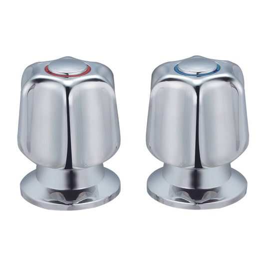 Shaw Mason Chrome Star Style Basin Top Assembly - 140mm - Pair