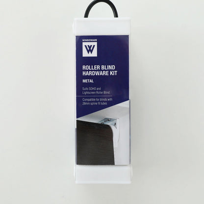 Windoware Roller Blind Hardware Kit - 25mm - White