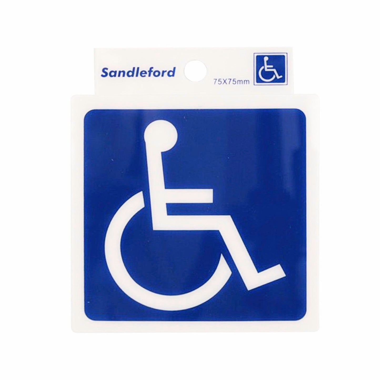 Sandleford Disabled Symbol Self Adhesive Sign - 75 x 75mm