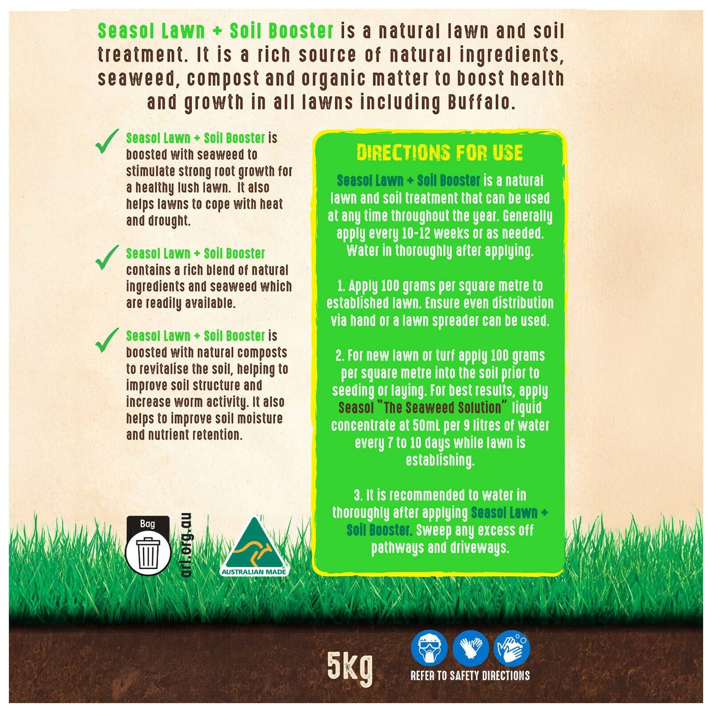 Seasol Lawn Soil Booster - 5kg