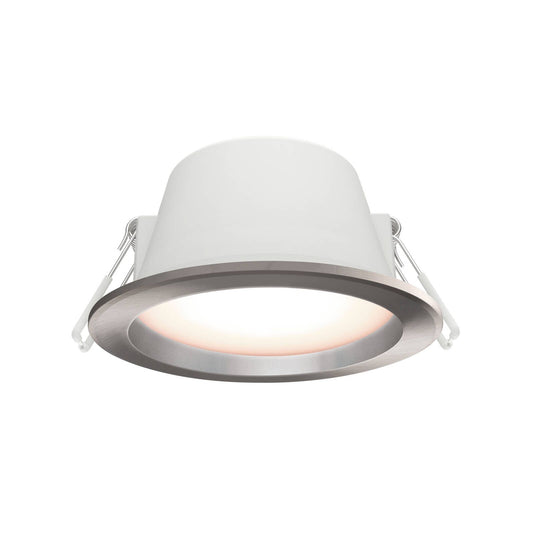 HPM Alina LED Downlight - 7W - 90mm - Brushed Chrome - Tri Colour