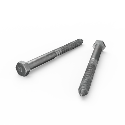 Zenith Hot Dip Galvanised Hex Head Coach Screws - M12 x 150mm - 12 Pack