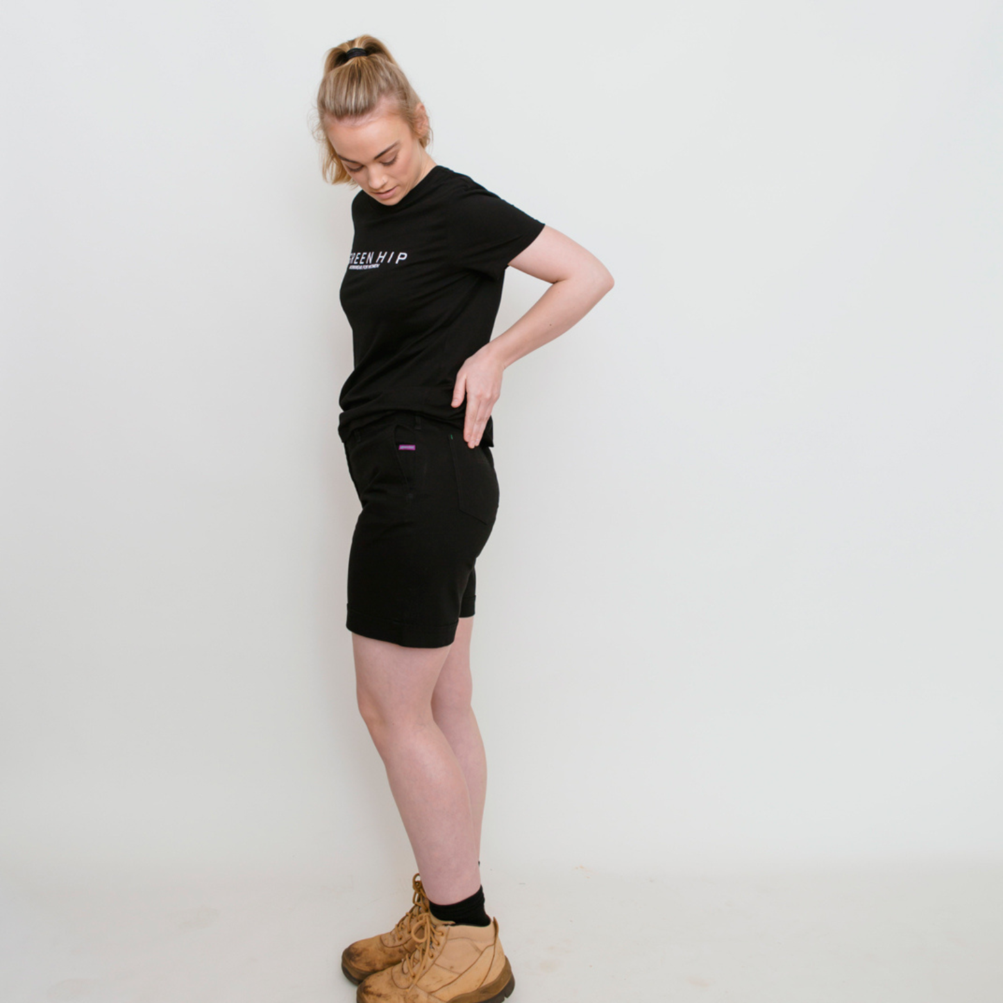 Green Hip Original Shorts - Black - Size 8