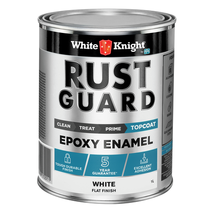White Knight Rust Guard Epoxy Enamel - 1L - Flat