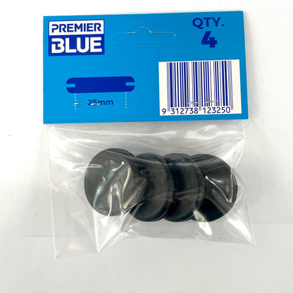 Premier Blue Blanking Grommet - 25mm - Black