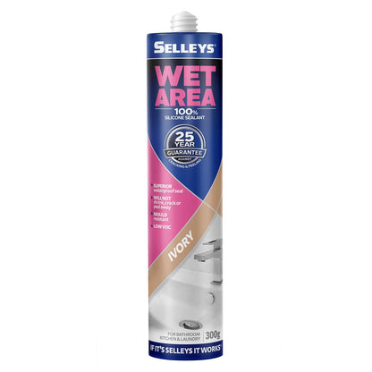 Selleys Ivory Waterproof Silicone Sealant - 300g