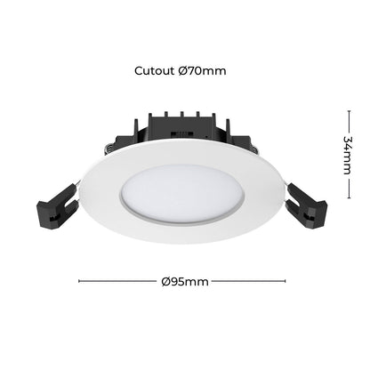 Arlec Dimmable LED Downlight - 7W - 70mm - Tri-Colour - IP65