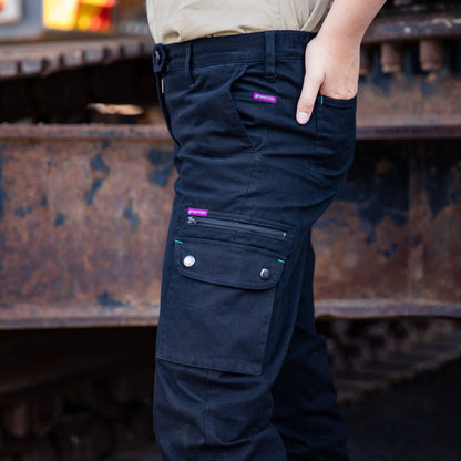 Green Hip Give Cargo Pants - Black - Size 14
