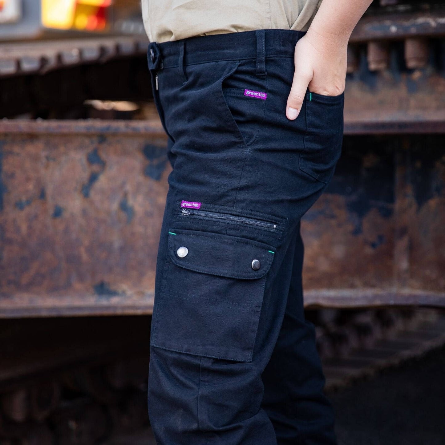 Green Hip Give Cargo Pants - Black - Size 20