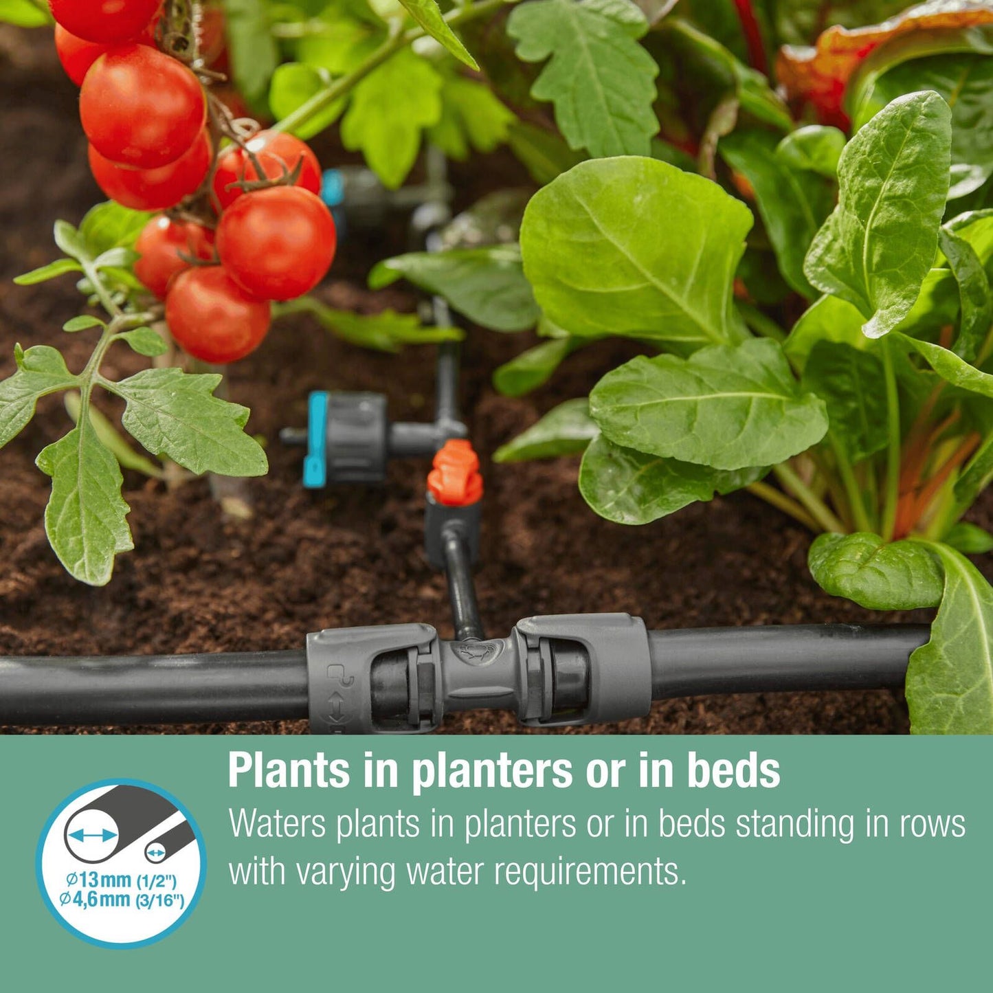 Gardena Adjustable Inline Drip Head - 1-8L/H - 5 Pack