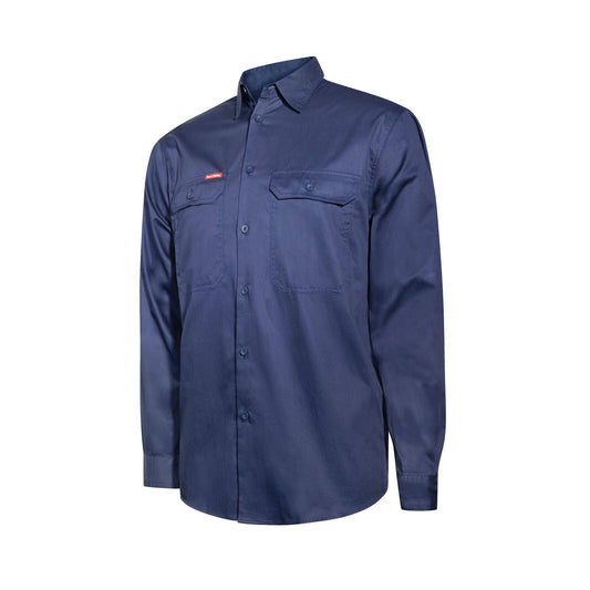 Hard Yakka Navy Core Lightweight Vented Long Sleeve Shirt - XL