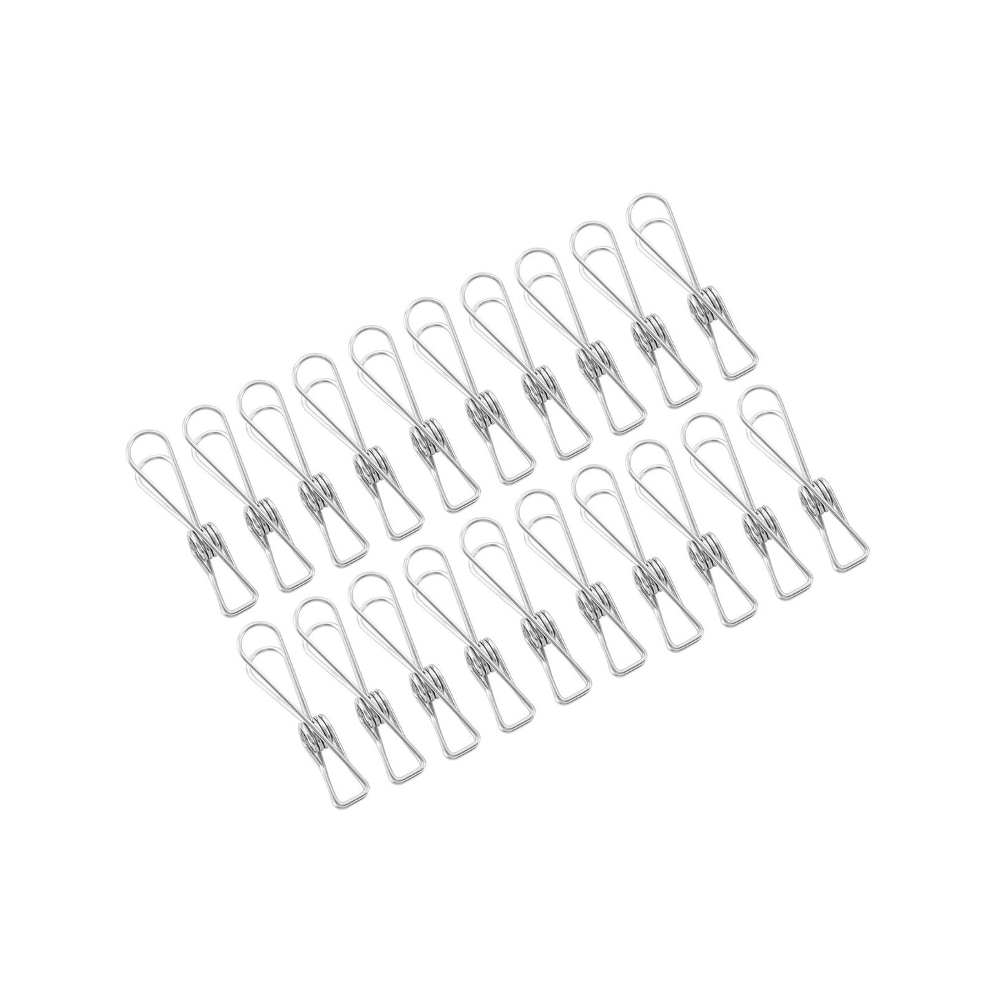 Boxsweden Stainless Steel Clothes Pegs - 27 x 125 x 145mm - 20 Pack
