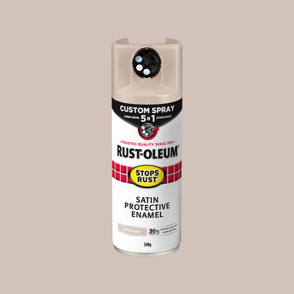 Rust Oleum Satin Spray Paint - 340g - French Beige - 5 in 1