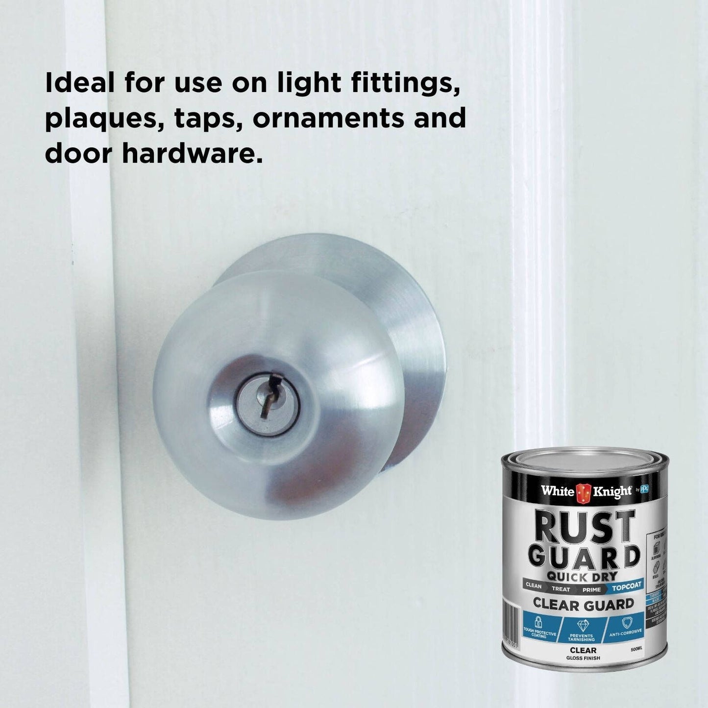 White Knight Rust Guard Clear Paint - 500ml