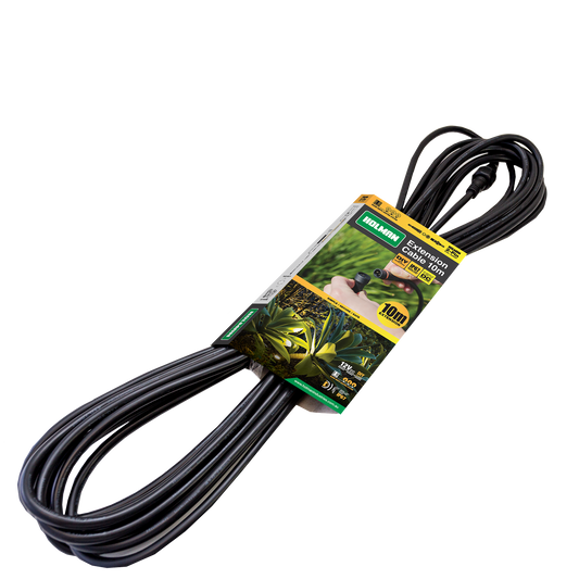 Holman Warm White Garden Light Extension Cable - 10m - Black