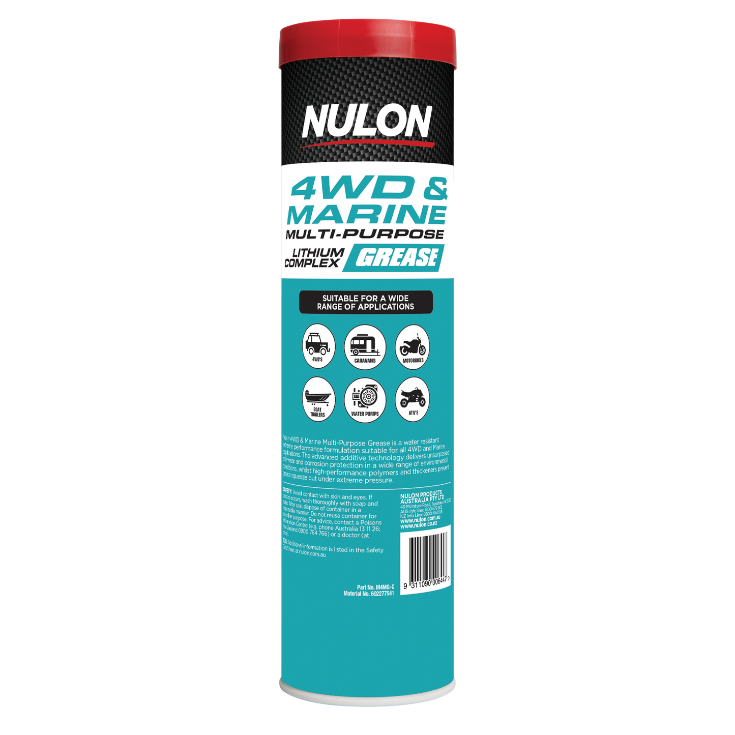 Nulon 4WD & Marine Multi Purpose Orange Grease - 450g