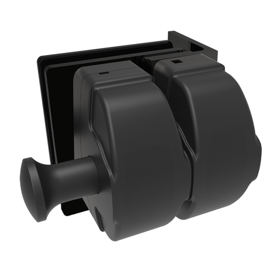 Protectoral Black Poly Matte Wall Post to Glass Gate Latch - 75 x 75 x 120mm
