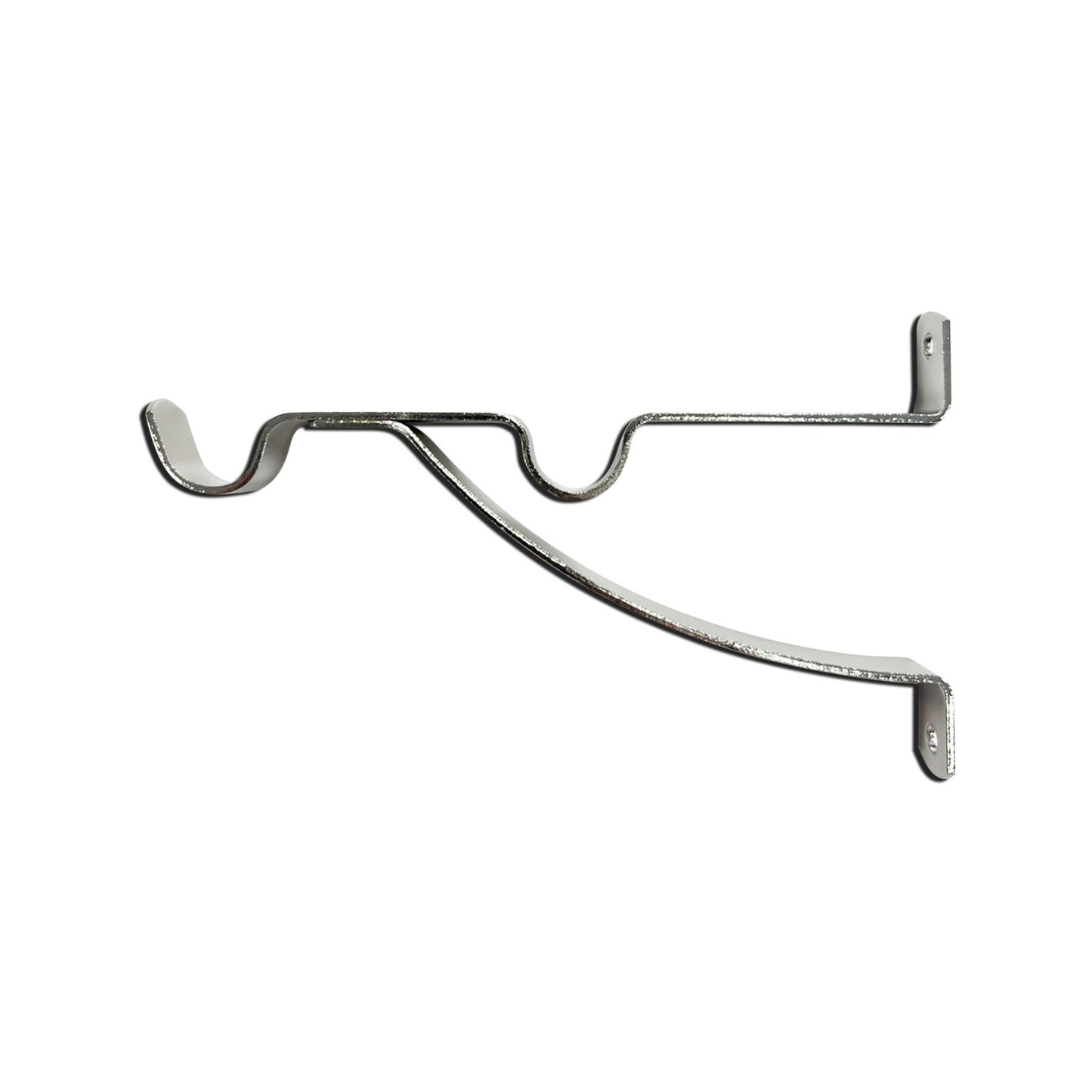 Windoware Satin Double Stayed Curtain Rod Bracket - 127mm - 2 Pack