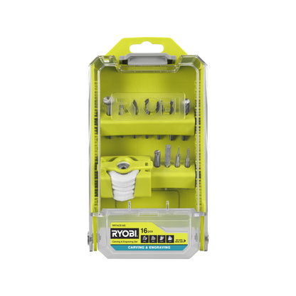 Ryobi Carving and Engraving Set - 38mm - 16 Piece