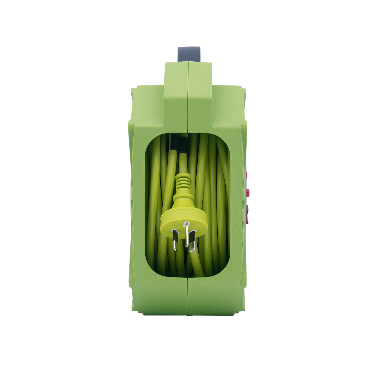Click 4 Outlets 15m Cable Reel Green & Grey