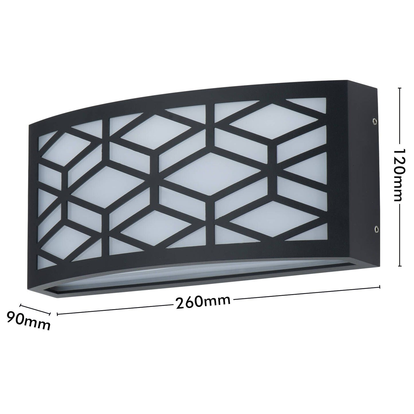 Arlec Burly LED Bunker Light - 10W - 600 Lumen - Matte Black