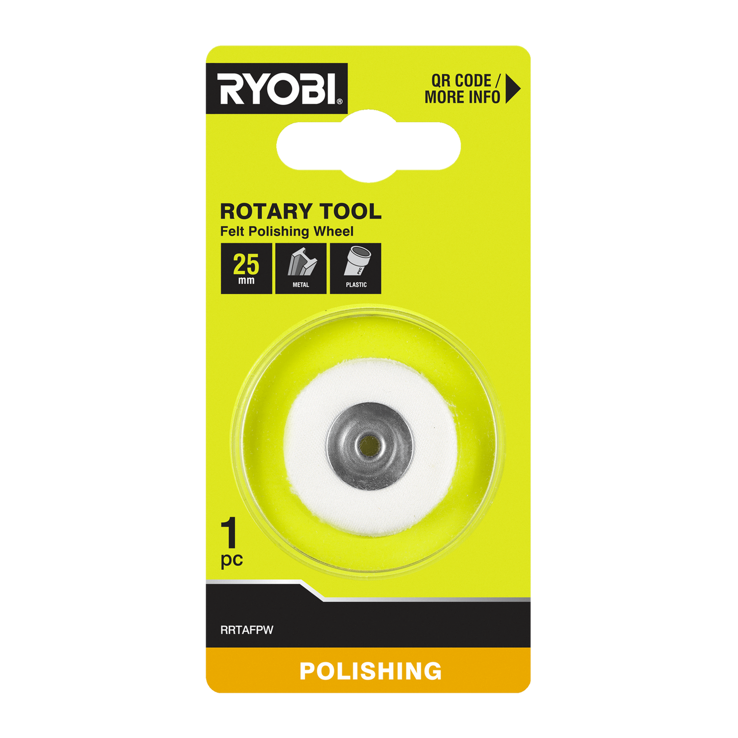 Ryobi Felt Polishing Wheel - 25mm