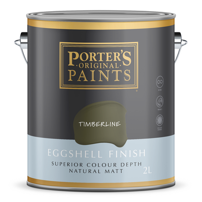 Porter's Broadwall Washable Paint - 2L - Timberline - Eggshell