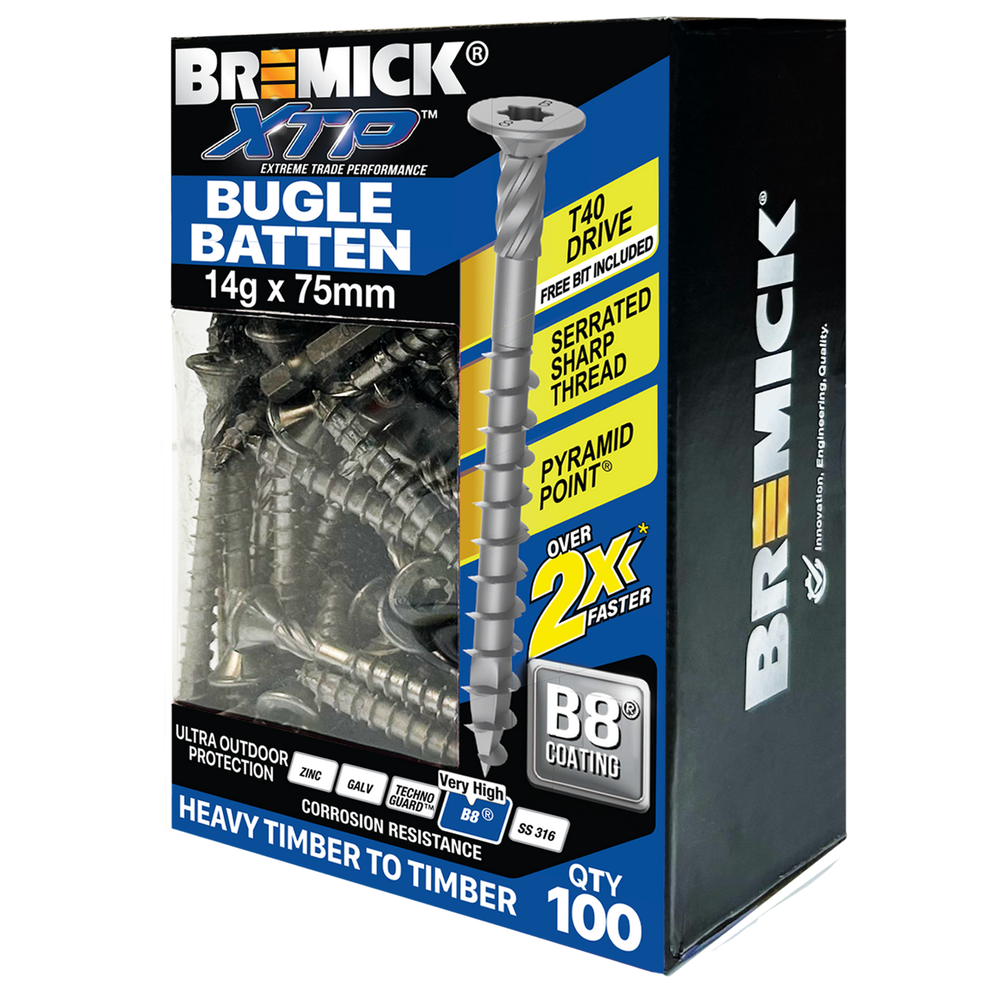 Bremick XTP Bugle Batten - 14g x 75mm - 100 Pack