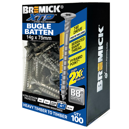 Bremick XTP Bugle Batten - 14g x 75mm - 100 Pack