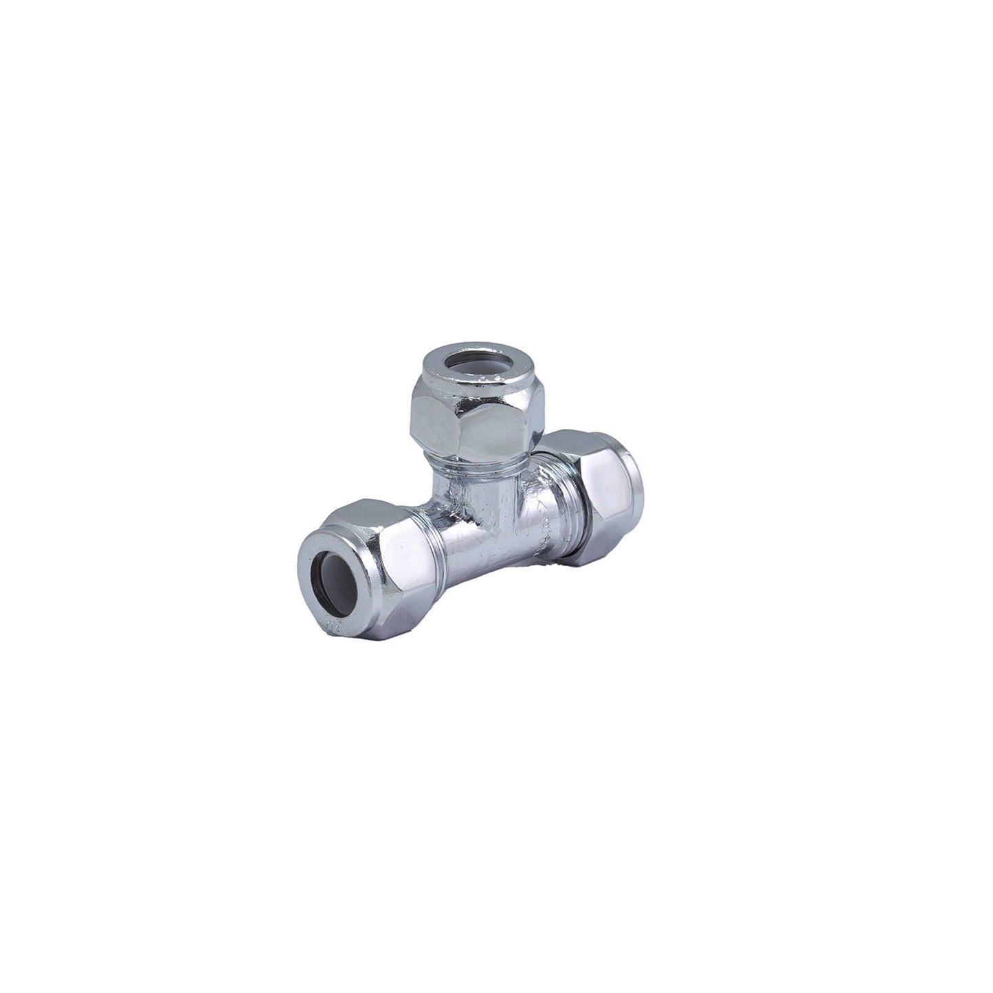 Brasshards Compression Tee - 15c x 15c x 15c - Chrome