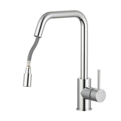 Estilo Side Lever Pull Down Sink Mixer Chrome - Pin Lever Handle, Lead Free, 35mm Cartridge